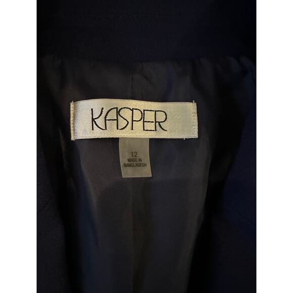 *SOLD* NWT Kasper Women’s Navy Power Blazer Jacket Size 12 Classic Career - Picture 8 of 9